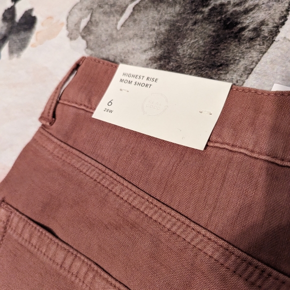 Size 6 NWT American Eagle Highest Rise Mom Shorts Pink - Picture 5 of 9